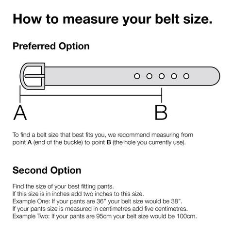20mm Black Leather Belt - Harrisson Australia