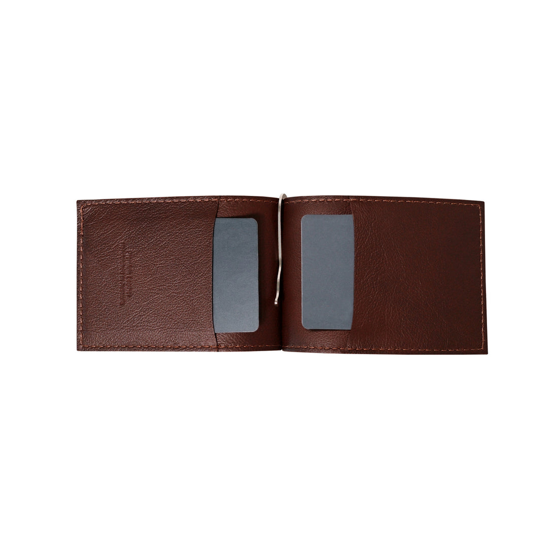 Leather Billfold Wallet Brown