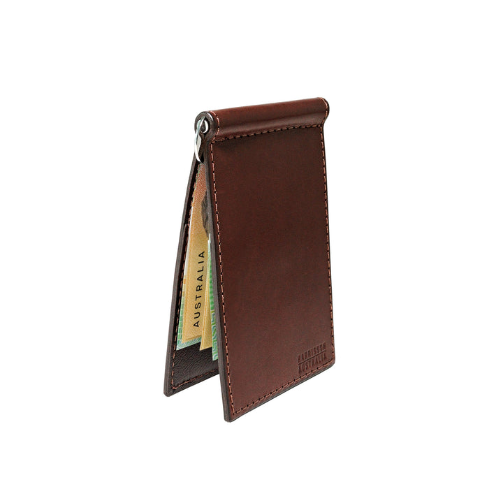 Leather Billfold Wallet Brown
