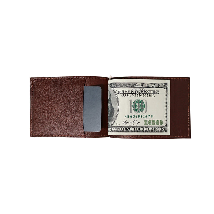Leather Billfold Wallet Brown