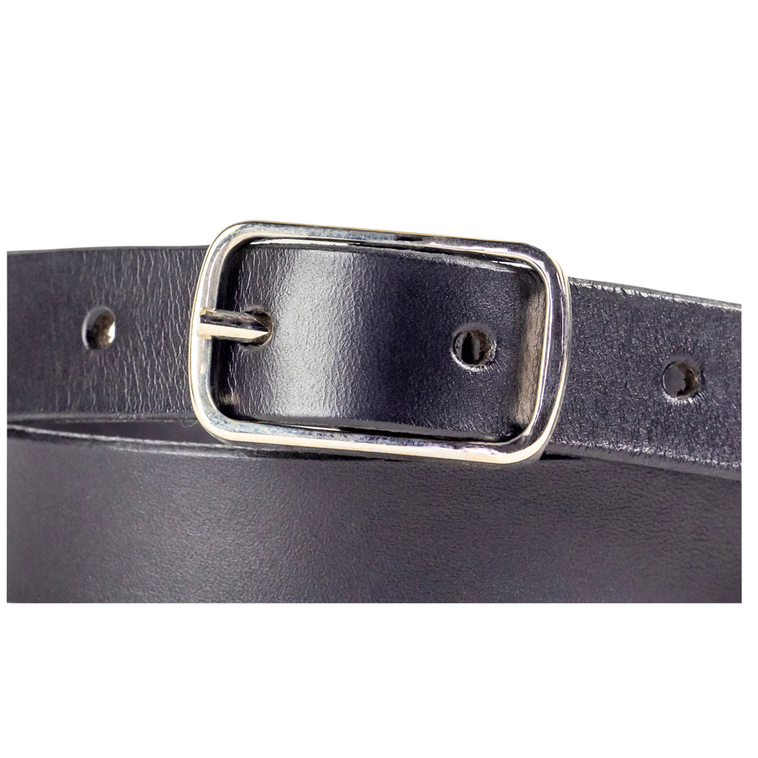 20mm Black Leather Belt - Harrisson Australia