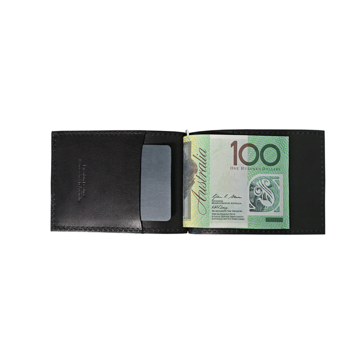 Leather Billfold Wallet Black