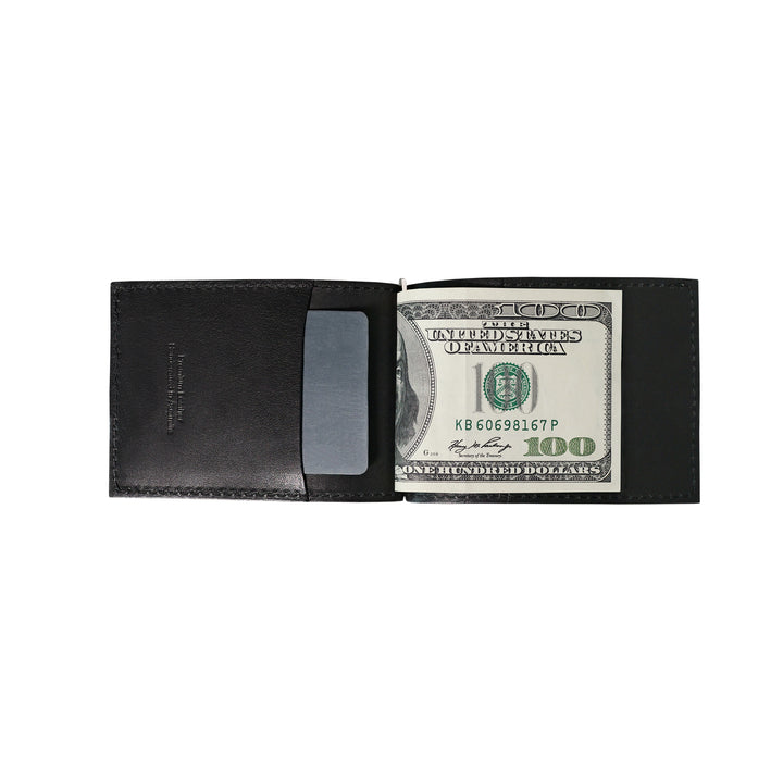 Black Billfold With Matching Card Sleeve Wallet