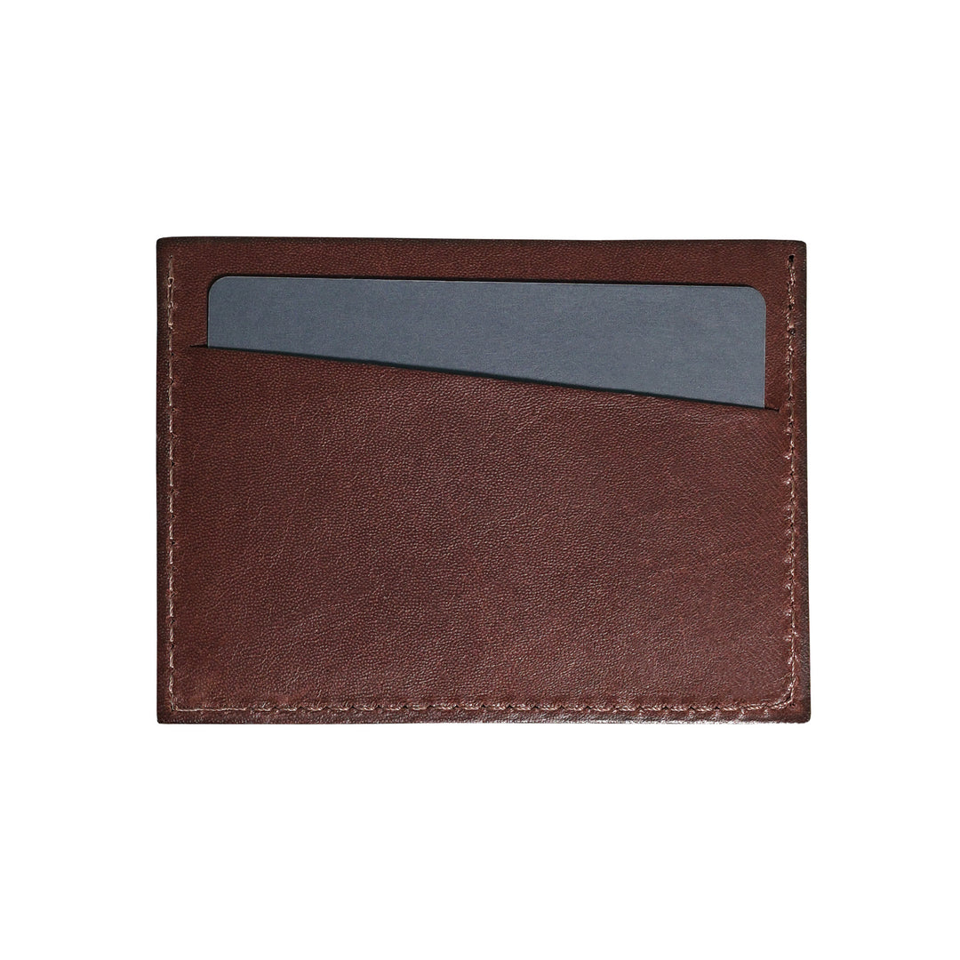 Brown Leather Card Sleeve Wallet