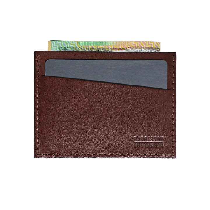 Brown Leather Card Sleeve Wallet